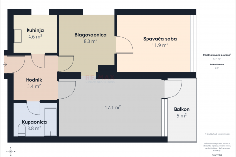 Appartamento Čulinec, Donja Dubrava, 53,78m2