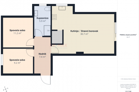 Rijeka - Zamet, dvosoban stan 80 m2