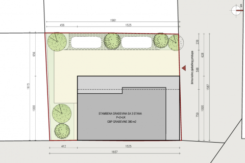 Tre&scaron;njevka-Sjever, Rude&scaron; | Građevinsko zemlji&scaron;te 317 m2, 3 stana