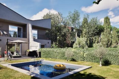 Istra,Lovrečica,okolica-Dvojna kuća u roh bau fazi,blizina mora