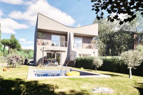 Istra,Lovrečica,okolica-Dvojna kuća u roh bau fazi,blizina mora