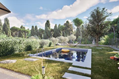 Istra,Lovrečica,okolica-Dvojna kuća u roh bau fazi,blizina mora