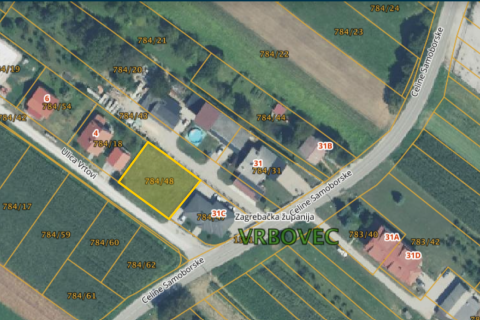 Terreno edificabile Celine, Vrbovec, 592m2