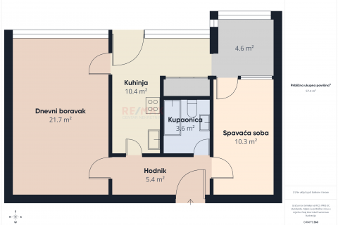 Zagreb, Utrina - dvosobni stan s lođom i otvorenim pogledom