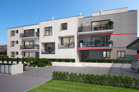 Poreč okolica &ndash; 2S+DB stan s pogledom na more, 78 m&sup2;