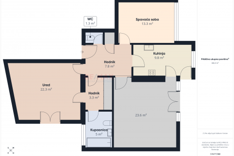 Condo/Apartment Belveder, Rijeka, 99m2
