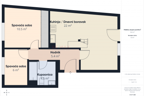 Condo/Apartment Buzin, Novi Zagreb - Istok, 60,79m2