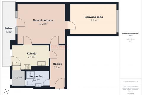 Zagreb, Tre&scaron;njevka-dvosoban stan 49m2 s balkonom, lift