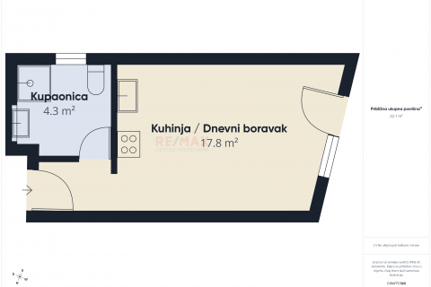 Condo/Apartment Dolinka, Pula, 24,90m2