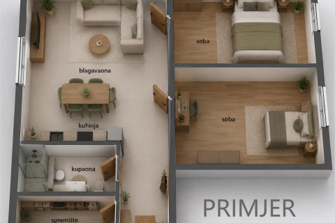 Квартира/Апартамент Kantrida, Rijeka, 57m2