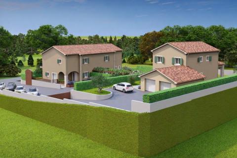 Istra, Tinjan okolica - građevinsko zemlji&scaron;te sa projektom