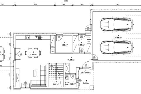 Istra, Tinjan okolica - građevinsko zemlji&scaron;te sa projektom