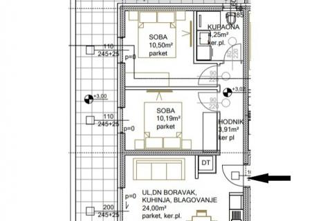 Appartamento Gornja Dubrava, 67,91m2