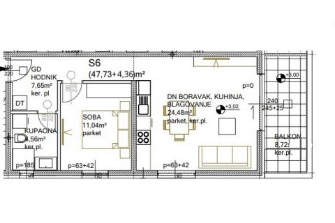 Appartamento Gornja Dubrava, 52,09m2