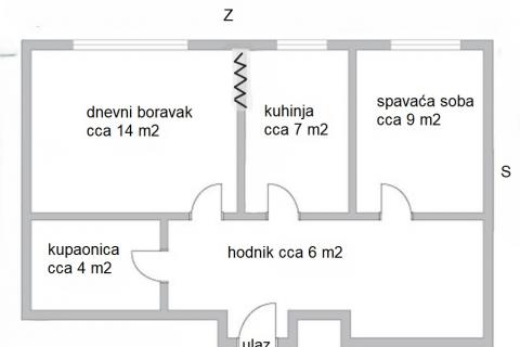 Appartamento Prečko, Tre&scaron;njevka - Jug, 42m2