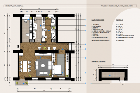 Rijeka, Centar - trosoban stan, balkon, 98 m2