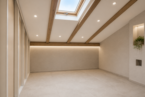 Kastav, Ćikovići - potkrovlje 105 m2, terasa, pogled