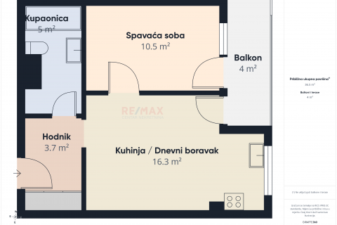 Stanovanje/Apartma Remetinec, Novi Zagreb - Zapad, 39m2