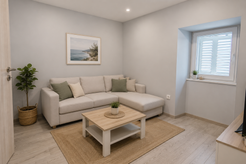 Casa a schiera ristrutturata con giardino e vista mare in vendita