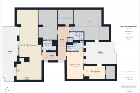 Appartamento Pantovčak, Gornji Grad - Medve&scaron;čak, 157,78m2