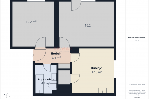 Appartamento Zamet, Rijeka, 48m2