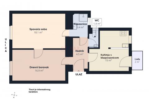 Wohnung Donji grad, Donji Grad, 59,30m2