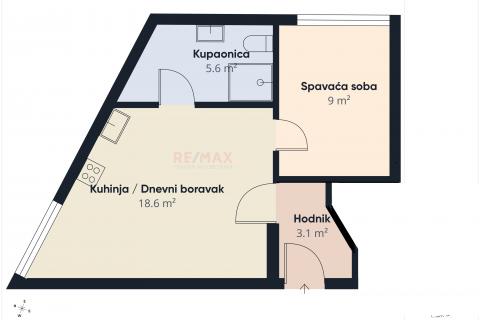 Flat/Appartement Trnje, 40m2